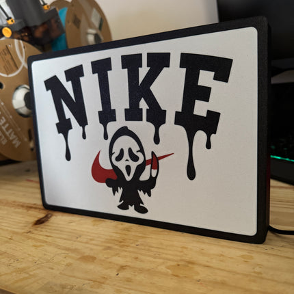 Lampe Nike - Lightbox 3D LED | Design Noir, Blanc & Rouge | USB