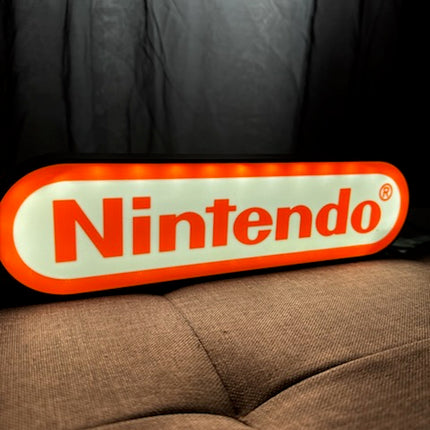 Lampe Nintendo - Lightbox 3D LED | Design Noir, Blanc & Rouge | USB