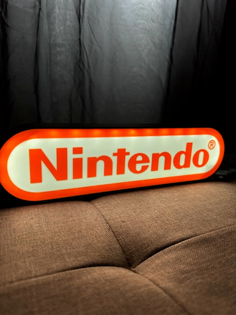 Lampe Nintendo - Lightbox 3D LED | Design Noir, Blanc & Rouge | USB