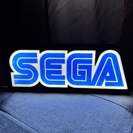 Lampe SEGA - Lightbox 3D LED | Design Noir, Bleu & Blanc | USB