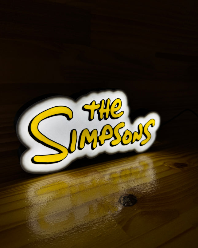 Lampe The Simpsons - Lightbox 3D LED | Design Blanc, Noir & Jaune | USB