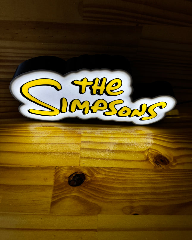 Lampe The Simpsons - Lightbox 3D LED | Design Blanc, Noir & Jaune | USB
