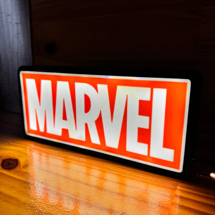 Lampe Marvel - Lightbox 3D LED | Design Noir, Rouge & Blanc | USB