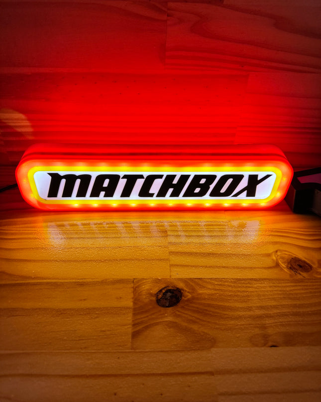 Lampe Matchbox - Lightbox 3D LED | Design Rouge, Noir, Jaune & Blanc | USB