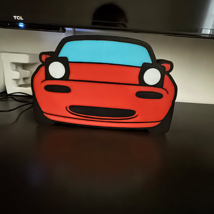 Lampe Mazda - Lightbox 3D LED | Design Noir, Rouge, Blanc & Bleu | USB