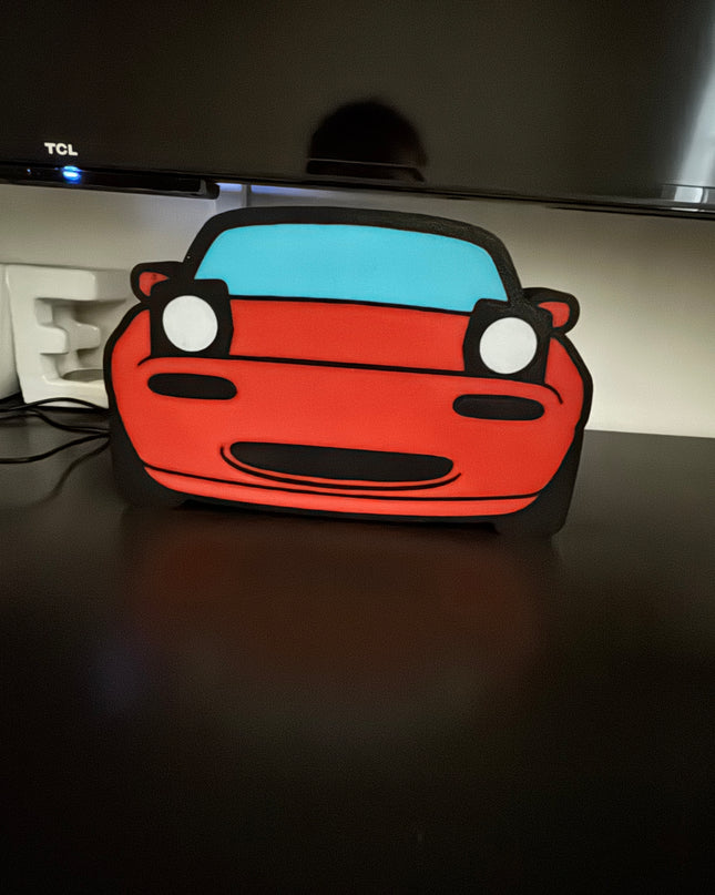 Lampe Mazda - Lightbox 3D LED | Design Noir, Rouge, Blanc & Bleu | USB