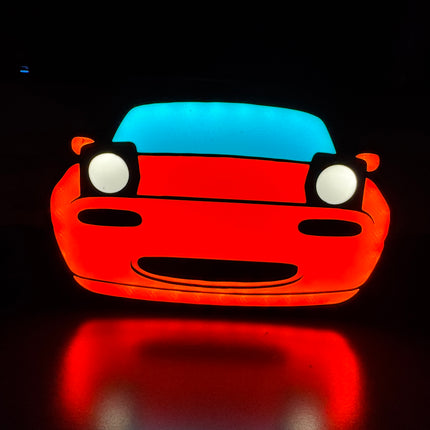 Lampe Mazda - Lightbox 3D LED | Design Noir, Rouge, Blanc & Bleu | USB