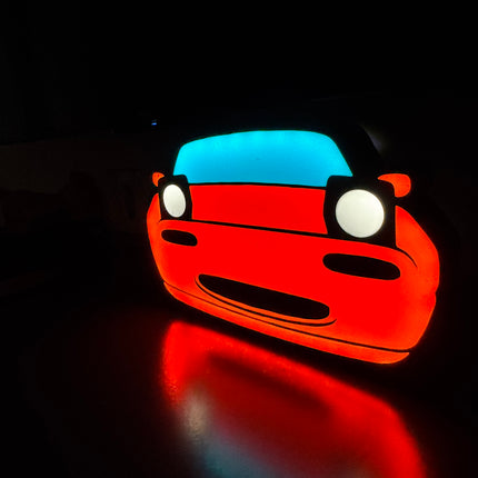 Lampe Mazda - Lightbox 3D LED | Design Noir, Rouge, Blanc & Bleu | USB