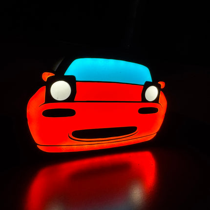 Lampe Mazda - Lightbox 3D LED | Design Noir, Rouge, Blanc & Bleu | USB