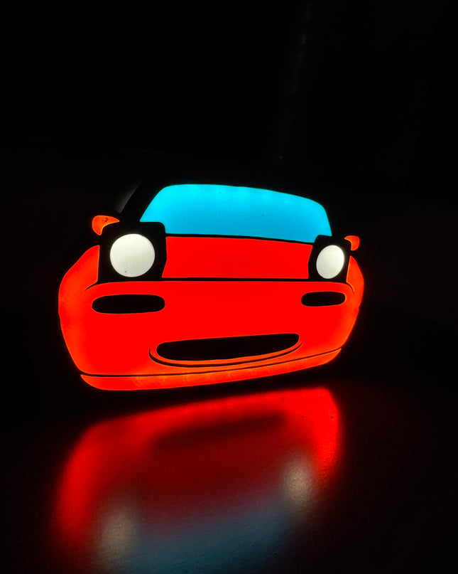 Lampe Mazda - Lightbox 3D LED | Design Noir, Rouge, Blanc & Bleu | USB