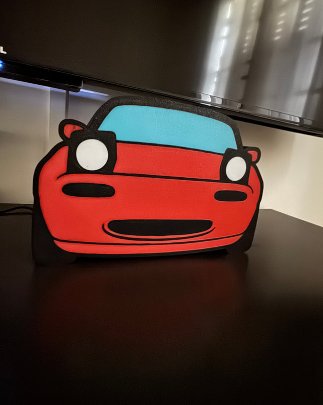 Lampe Mazda - Lightbox 3D LED | Design Noir, Rouge, Blanc & Bleu | USB