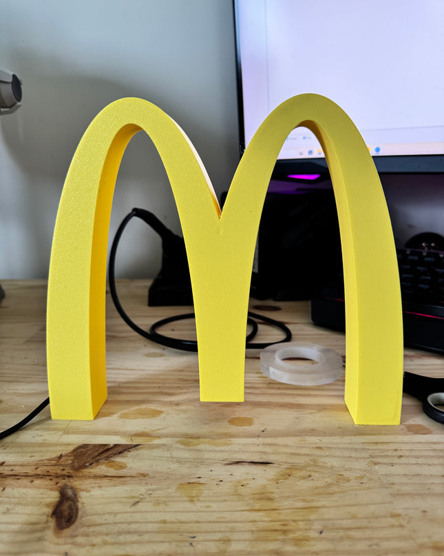 Lampe McDonald's - Lightbox 3D LED | Arche Dorée Iconique | USB