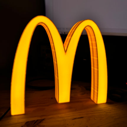 Lampe McDonald's - Lightbox 3D LED | Arche Dorée Iconique | USB