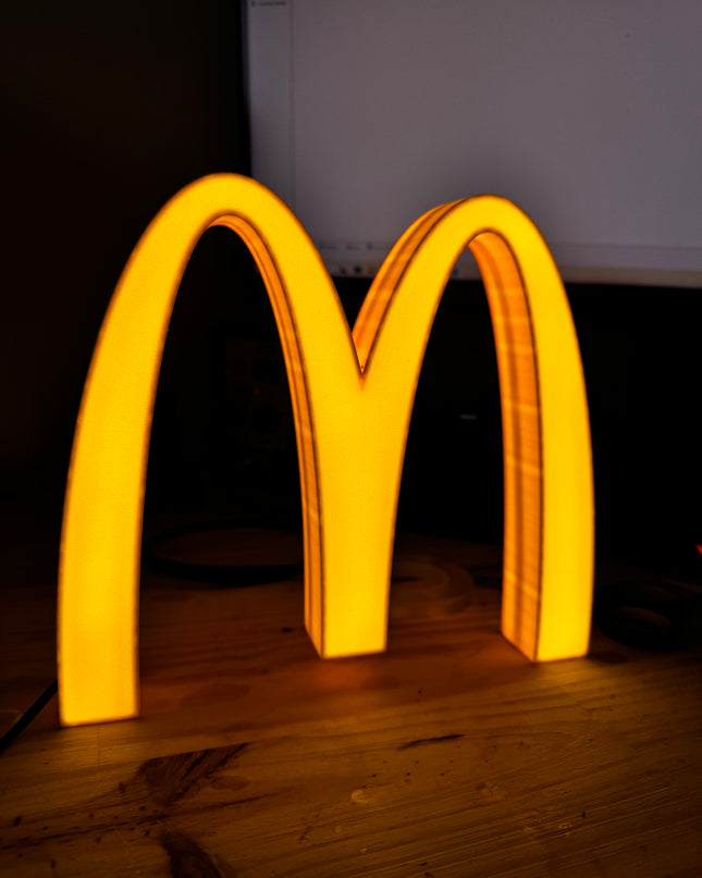 Lampe McDonald's - Lightbox 3D LED | Arche Dorée Iconique | USB