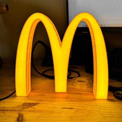 Lampe McDonald's - Lightbox 3D LED | Arche Dorée Iconique | USB