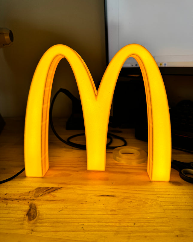Lampe McDonald's - Lightbox 3D LED | Arche Dorée Iconique | USB