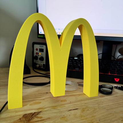 Lampe McDonald's - Lightbox 3D LED | Arche Dorée Iconique | USB