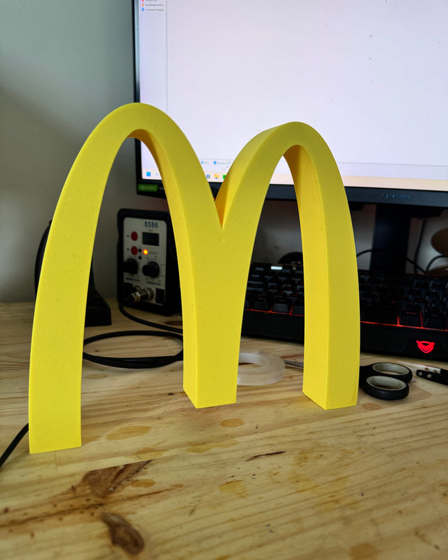 Lampe McDonald's - Lightbox 3D LED | Arche Dorée Iconique | USB