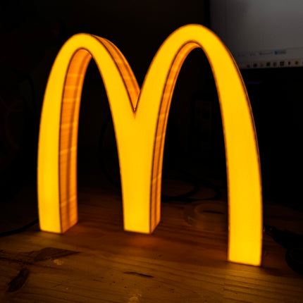 Lampe McDonald's - Lightbox 3D LED | Arche Dorée Iconique | USB