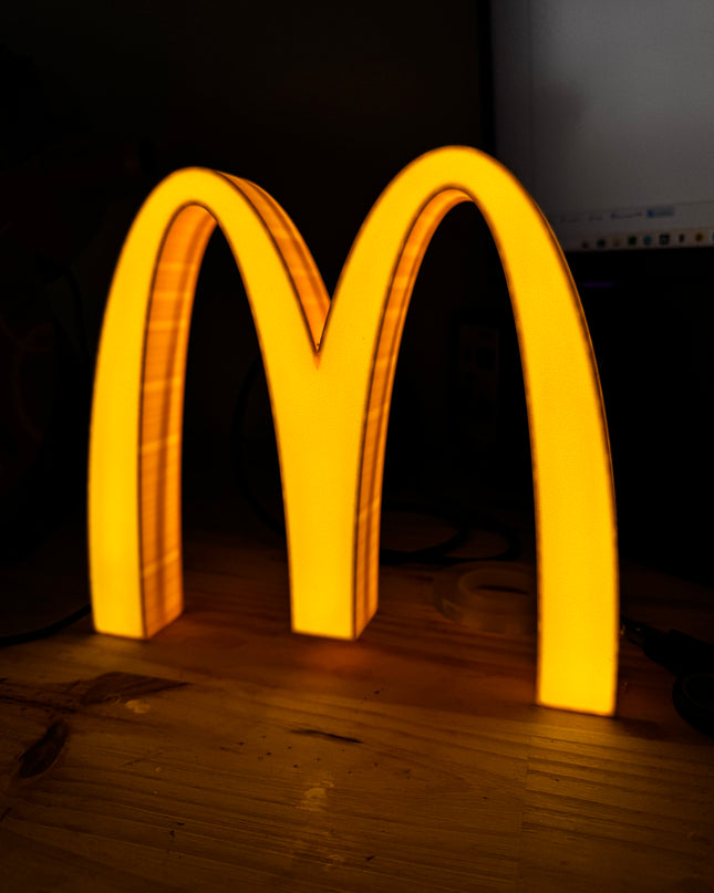 Lampe McDonald's - Lightbox 3D LED | Arche Dorée Iconique | USB