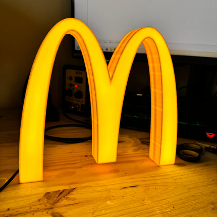 Lampe McDonald's - Lightbox 3D LED | Arche Dorée Iconique | USB