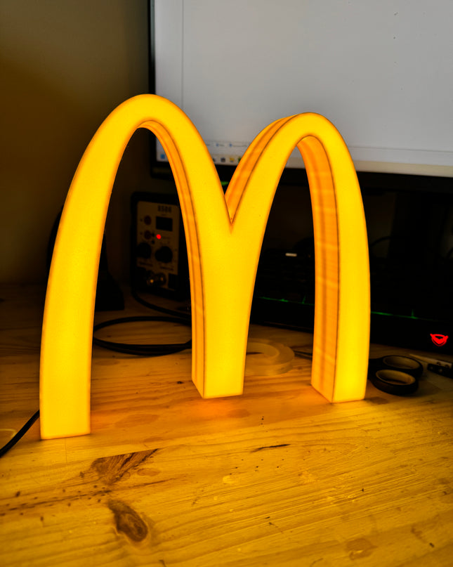 Lampe McDonald's - Lightbox 3D LED | Arche Dorée Iconique | USB