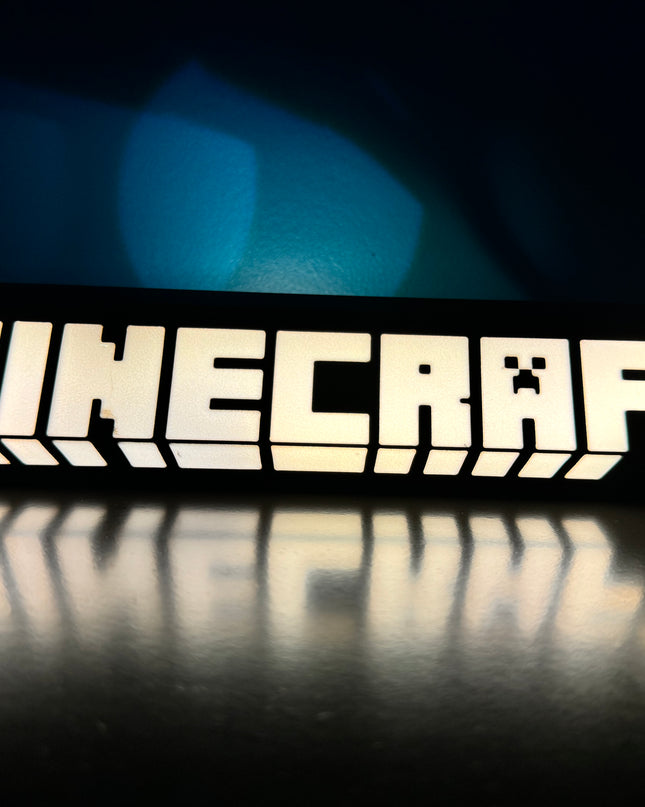 Lampe Minecraft - Lightbox 3D LED | Design Noir & Blanc | USB