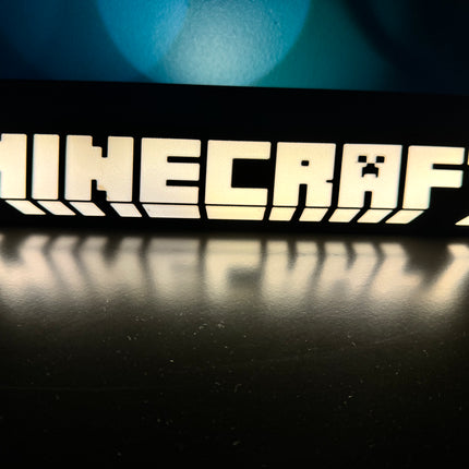 Lampe Minecraft - Lightbox 3D LED | Design Noir & Blanc | USB