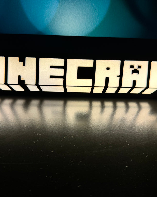 Lampe Minecraft - Lightbox 3D LED | Design Noir & Blanc | USB