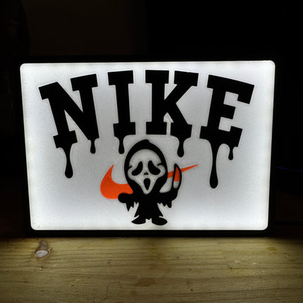 Lampe Nike - Lightbox 3D LED | Design Noir, Blanc & Rouge | USB