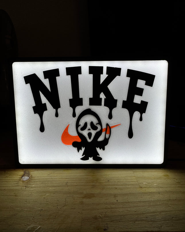 Lampe Nike - Lightbox 3D LED | Design Noir, Blanc & Rouge | USB