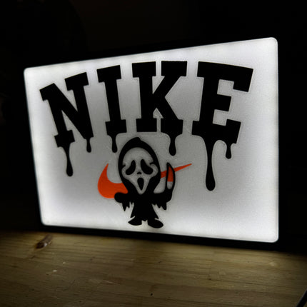 Lampe Nike - Lightbox 3D LED | Design Noir, Blanc & Rouge | USB
