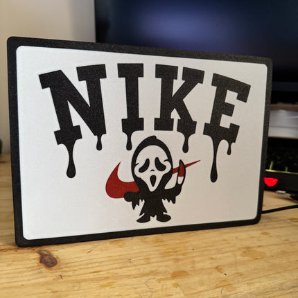 Lampe Nike - Lightbox 3D LED | Design Noir, Blanc & Rouge | USB