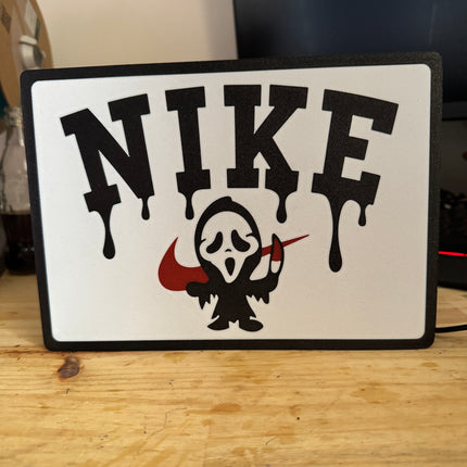 Lampe Nike - Lightbox 3D LED | Design Noir, Blanc & Rouge | USB