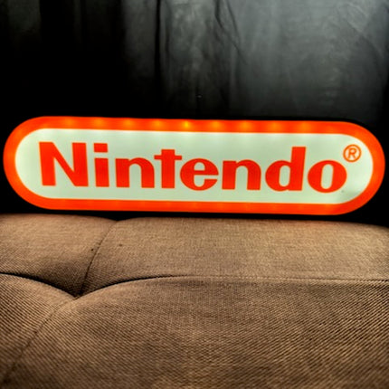 Lampe Nintendo - Lightbox 3D LED | Design Noir, Blanc & Rouge | USB