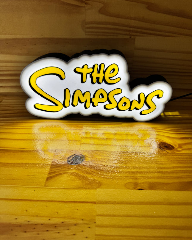 Lampe The Simpsons - Lightbox 3D LED | Design Blanc, Noir & Jaune | USB
