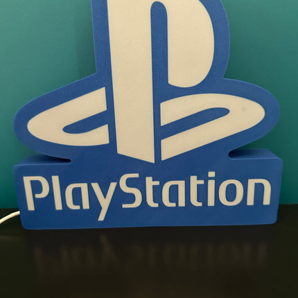 Lampe PlayStation - Lightbox 3D LED | Design Bleu & Blanc | USB