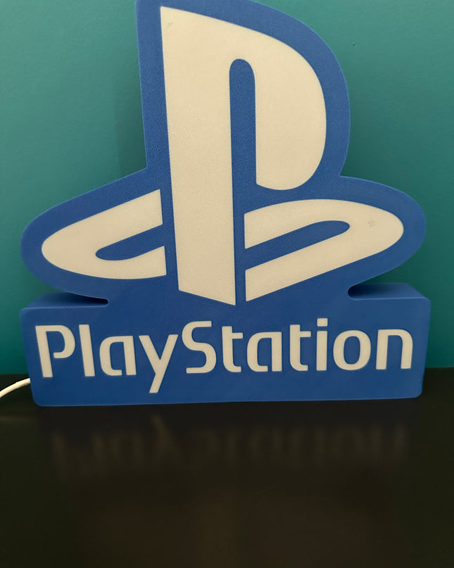 Lampe PlayStation - Lightbox 3D LED | Design Bleu & Blanc | USB
