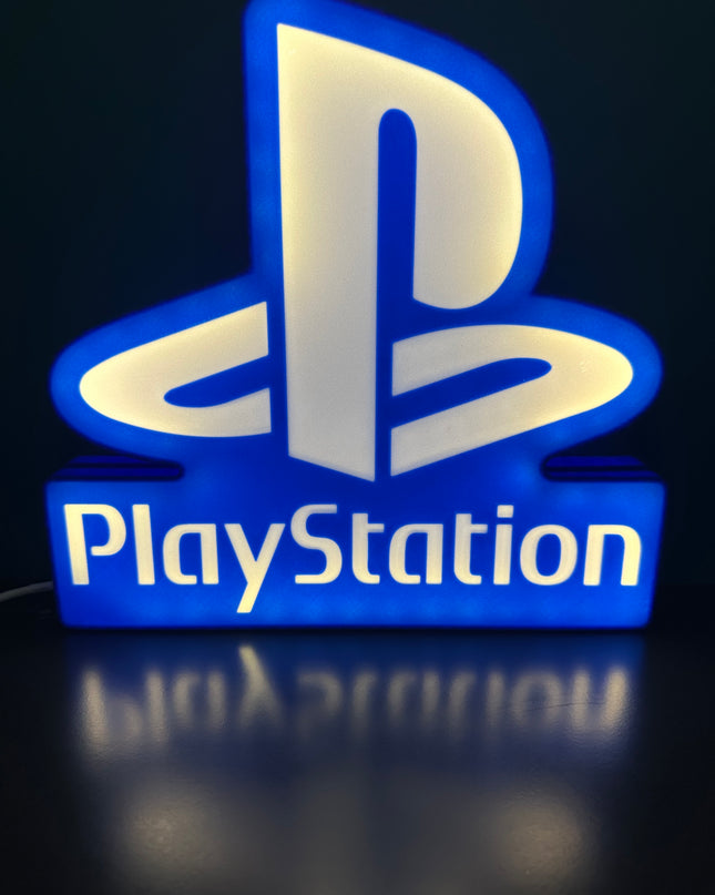 Lampe PlayStation - Lightbox 3D LED | Design Bleu & Blanc | USB