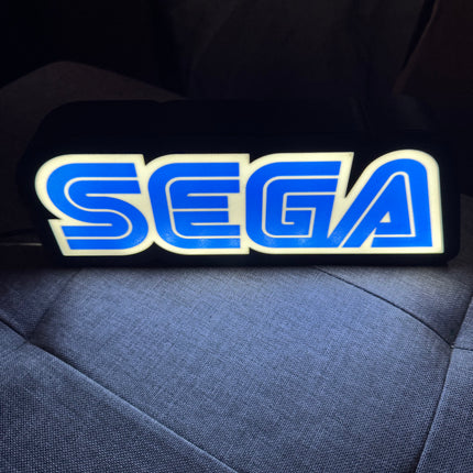 Lampe SEGA - Lightbox 3D LED | Design Noir, Bleu & Blanc | USB