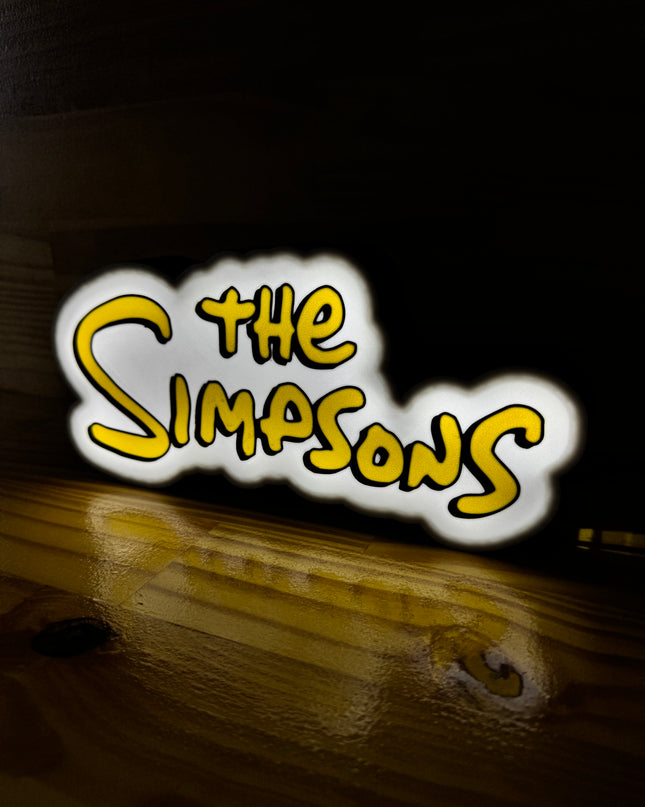 Lampe The Simpsons - Lightbox 3D LED | Design Blanc, Noir & Jaune | USB