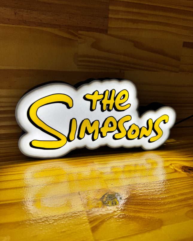 Lampe The Simpsons - Lightbox 3D LED | Design Blanc, Noir & Jaune | USB