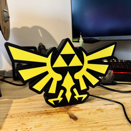 Design épuré Zelda sur fond noir
