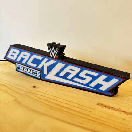 Lampe WWE Backlash France - Édition Limitée | LED USB | Design Bleu Blanc Rouge