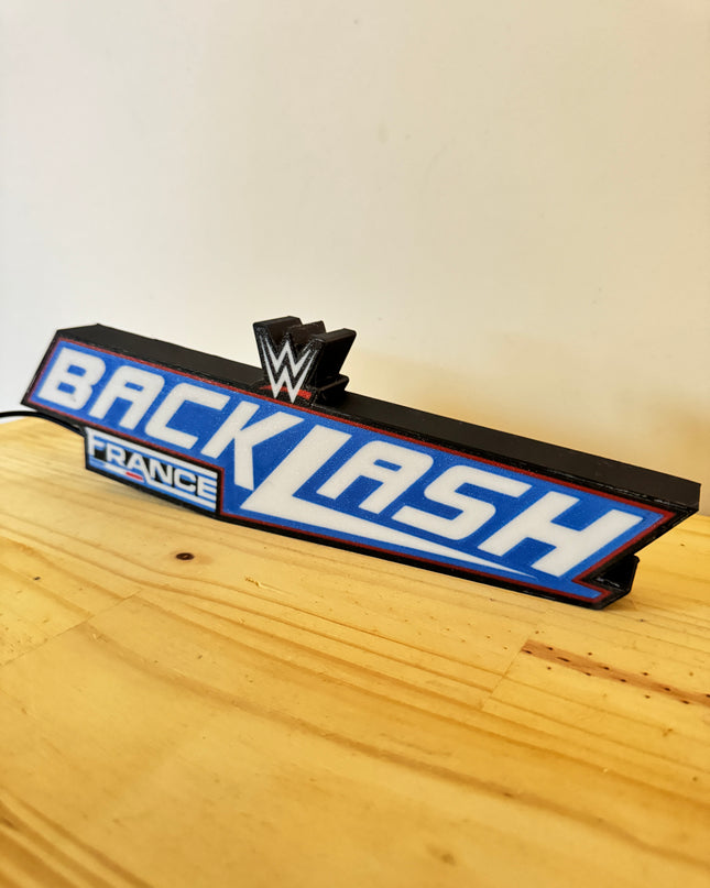 Lampe WWE Backlash France - Édition Limitée | LED USB | Design Bleu Blanc Rouge