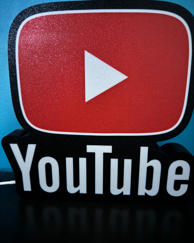 Lightbox 3D logo YouTube rouge blanc
