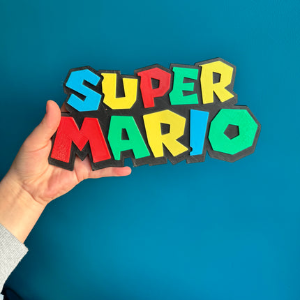 Plaque gaming Super Mario en plastique PLA non toxique.


