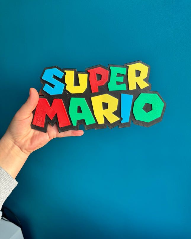 Plaque gaming Super Mario en plastique PLA non toxique.

