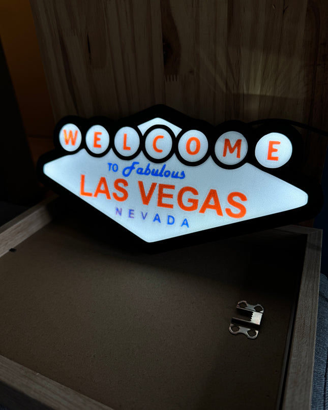 Panneau lumineux Las Vegas en lampe
