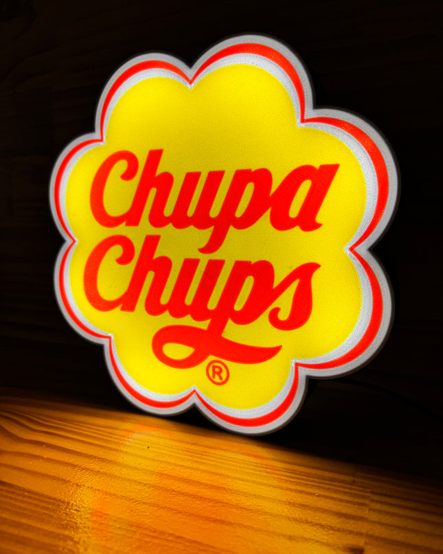 Objet lumineux logo Chupa
